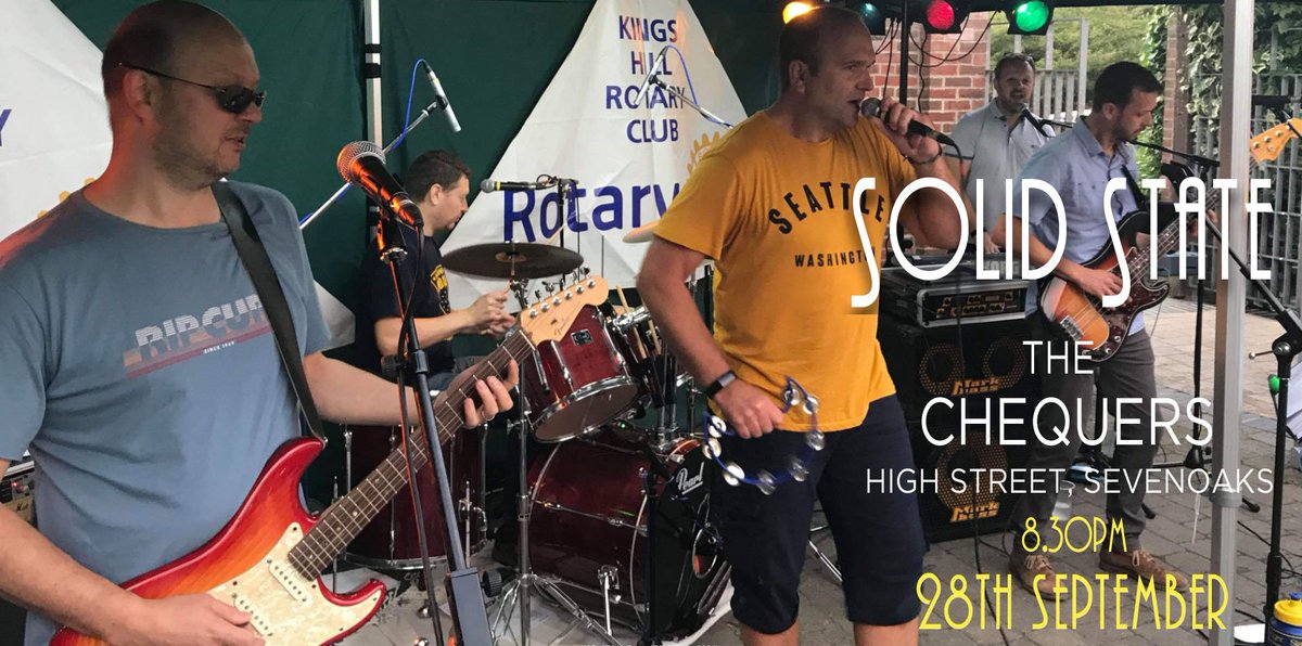 solidstatebnd's tweet image. Just a couple of weeks till we appear at The Chequers Sevenoaks @ChequersPub. If you're look for a great #liveband for your #event #party #wedding then come and see us on 28th Sept at 8.30pm. Remember your dancing shoes! #sevenoaks #livemusic #kent
