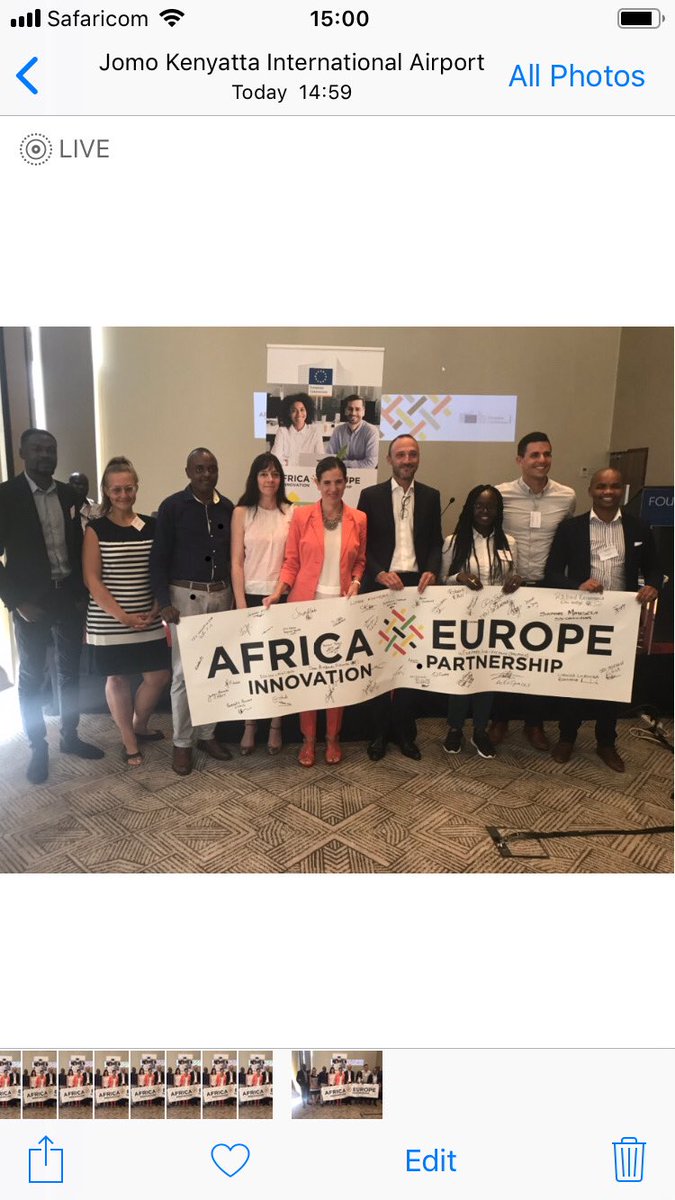 MariaCrisRusso's tweet photo. Delighted to already see concrete results of the Africa-Europe Innovation Partnership #AEIP4Innovation with 2 signed and 2 highly advanced MoUs between African and European incubators 👏 #AEIPNairobi2019
@EUinKenya @EUScienceInnov @SandraKramerEU https://t.co/nEFf6fkkXy
