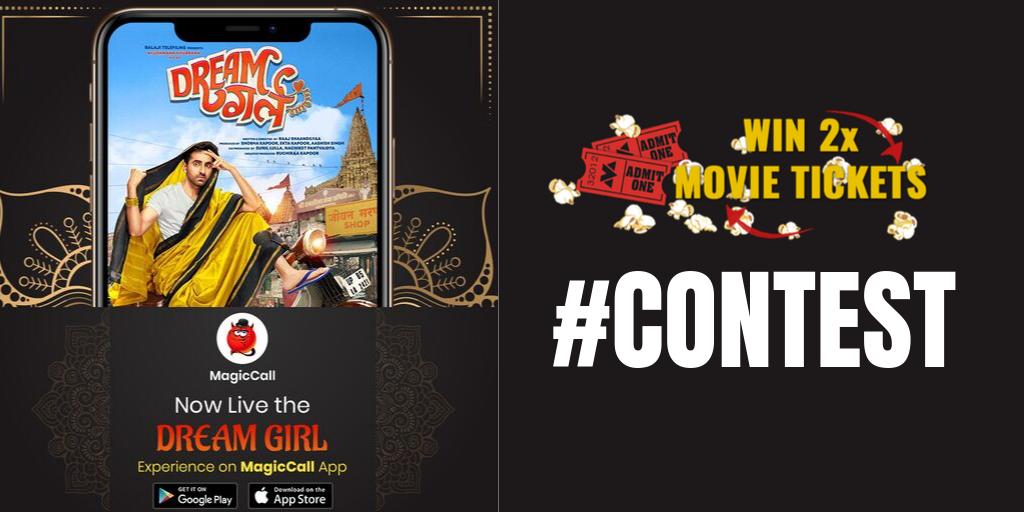 bng_global's tweet photo. #DreamGirl Movie #ContestAlert 
#Win Couple Tickets #Daily
Live the Dream Girl Experience on MagicCall App Now!
- Download the App: https://t.co/jaMBAnnCEq
- Tag your 5 friends
Lucky winner #daily for Next 15 Days
#BigContest #ContestAlert #DreamGirl https://t.co/S3oBFWw1YP