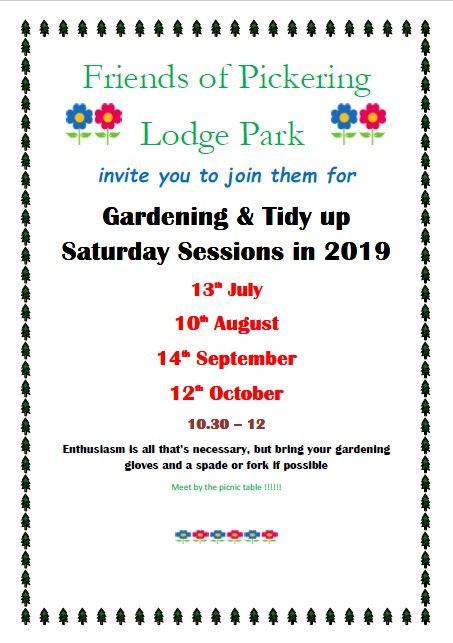 Just a quick reminder it's our next tidy session is tomorrow. Everyone welcome.