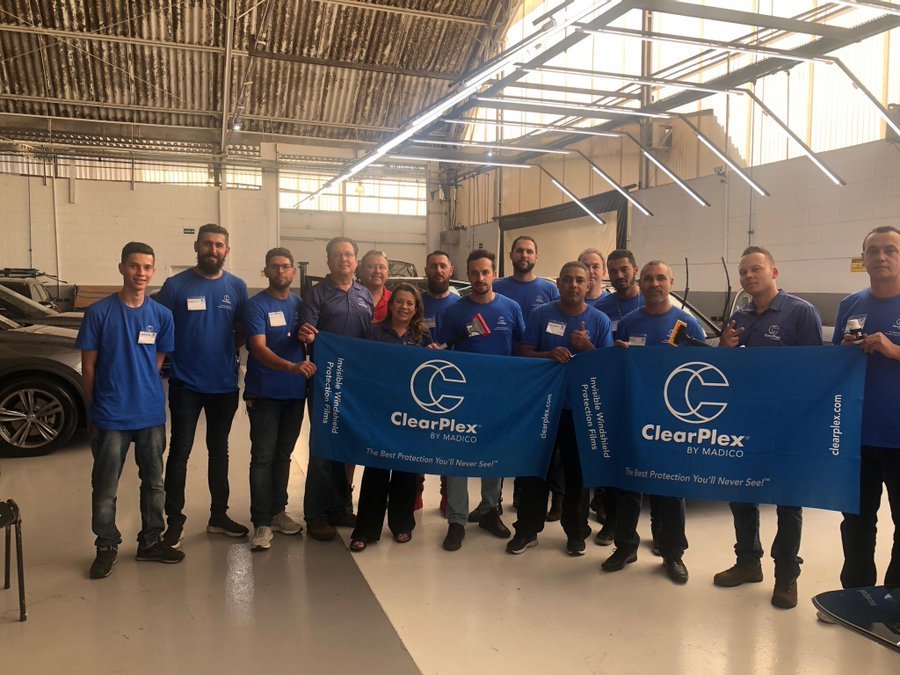 MadicoInc's tweet photo. This week Steve Wood and Ruth Triana are in San Paulo, Brazil with Across Window Film, conducting a hands-on training seminar for #ClearPlex and #Protekt PPF. https://t.co/L2bb5BIt8Y