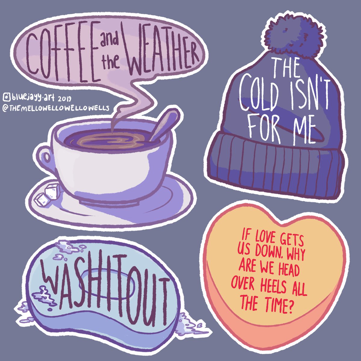 elliot_obj's tweet image. designs i made about @TheMellowells songs that i love 
wash it out is my absolute favourite song at the moment 

........ignore the mistake i made in one of these