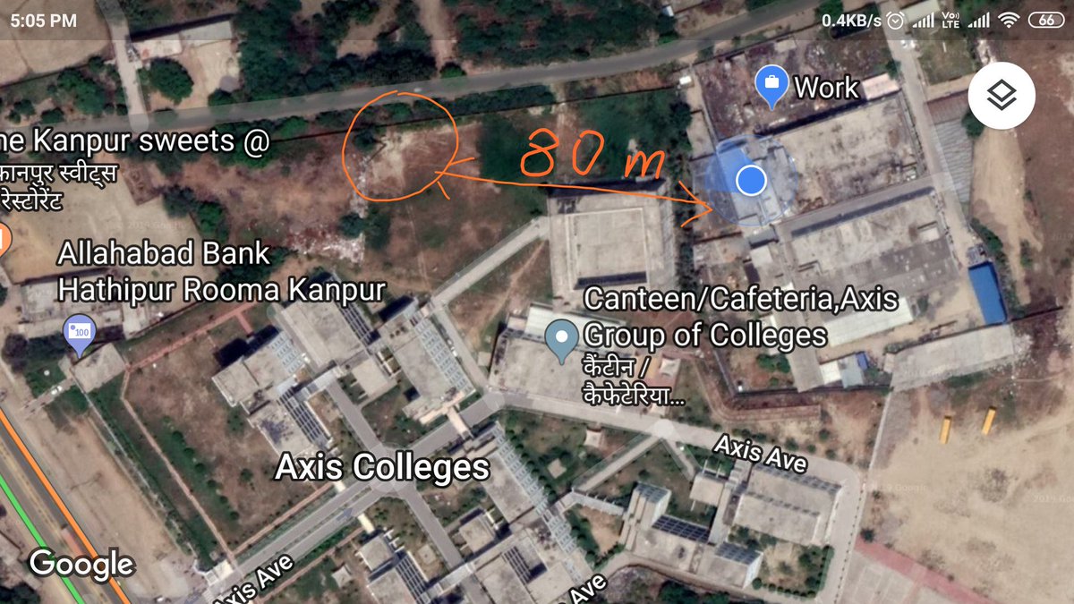 naikjatin100's tweet photo. Well done @reliancejio @JioCare
Your mobile tower is just 80 mts away from my workplace (blue dot) and still 20 kbps internet speed from past 2 mnths even after repeated complaints. Extreme negligence.
Place: Rooma, Kanpur
Don't write me to DM details again for 6th time. https://t.co/W55XAbq1kc