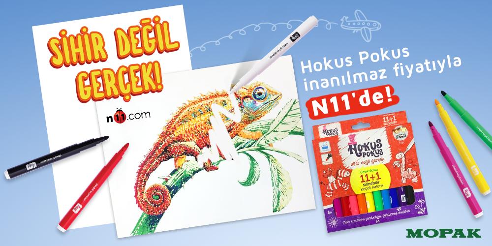 Sadece n11.com’a özel kampanyamız başladı! 😍
 
Masaüstü Hokus Pokus silinebilir keçeli kalemimiz mobile özel sihirli fiyatıyla sizleri bekliyor. 😉
 
Satın almak için tıklayın. 👉 bit.ly/hokuspokus-sil…
