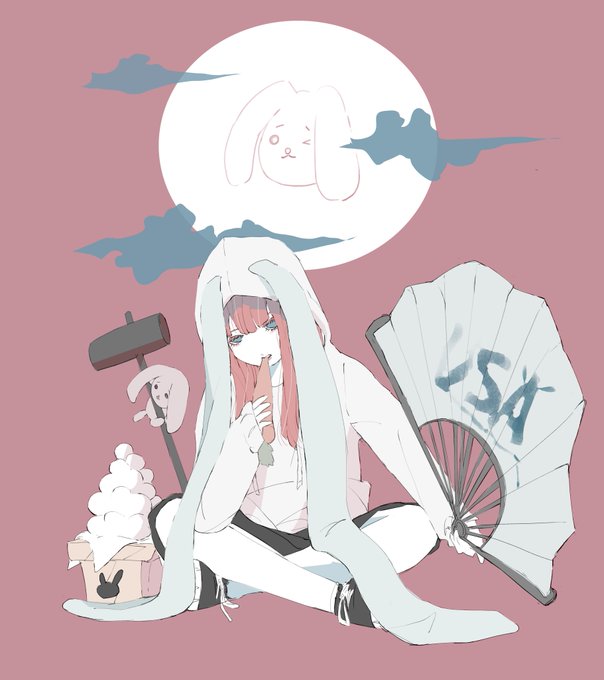 五月の満月をフラワームーンと言うとか言わないとか イラスト紹介 ノーコピーライトガール