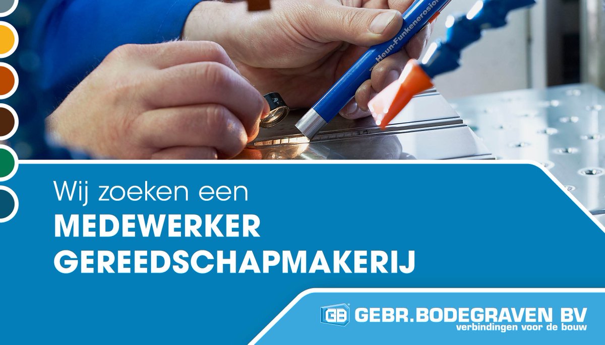 GebrBodegraven's tweet image. GB zoekt een Medewerker Gereedschapmakerij
Bekijk onze vacature op buff.ly/2lcNsJV en solliciteer vandaag nog!
