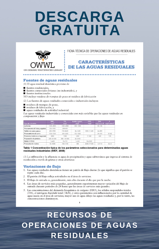 Download a complimentary copy of Wastewater Treatment Fundamentals, Chapters 1 &amp; 2 Fact Sheets, now available in Spanish! bit.ly/32tweco