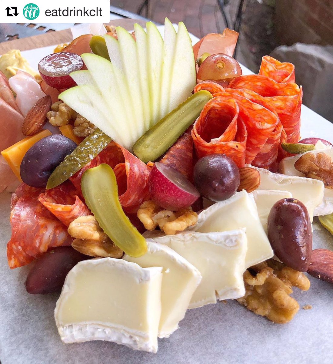 dilworthtr's tweet photo. Thank you so much @eatdrinkclt 🍾🍷🍾 “I mean really, @dilworth_tasting_room... you’re just showing off 😍😍😍 Enjoying a cheese and salumi board on in the DTR patio garden may be one of the top things to do in Charlotte. 🧀🍖 #eatdrinkclt
#cltdining
#cltfood https://t.co/LW6i1C06YK