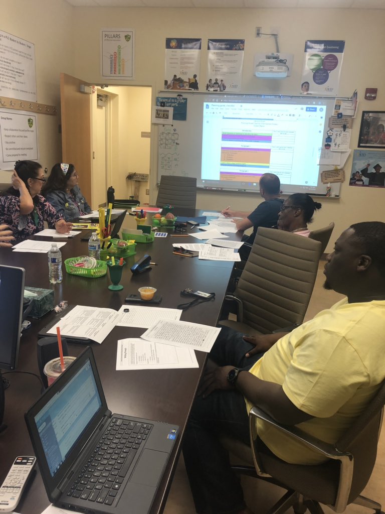 Gove_Elementary's tweet photo. Our fine arts team, who supports our ELA classrooms, is learning all about writing assessments from taking it to scoring it using the rubric. All team members make a difference here! @pbcsd @GladesRegionSup @GladesRegion https://t.co/nYqJUlggsl