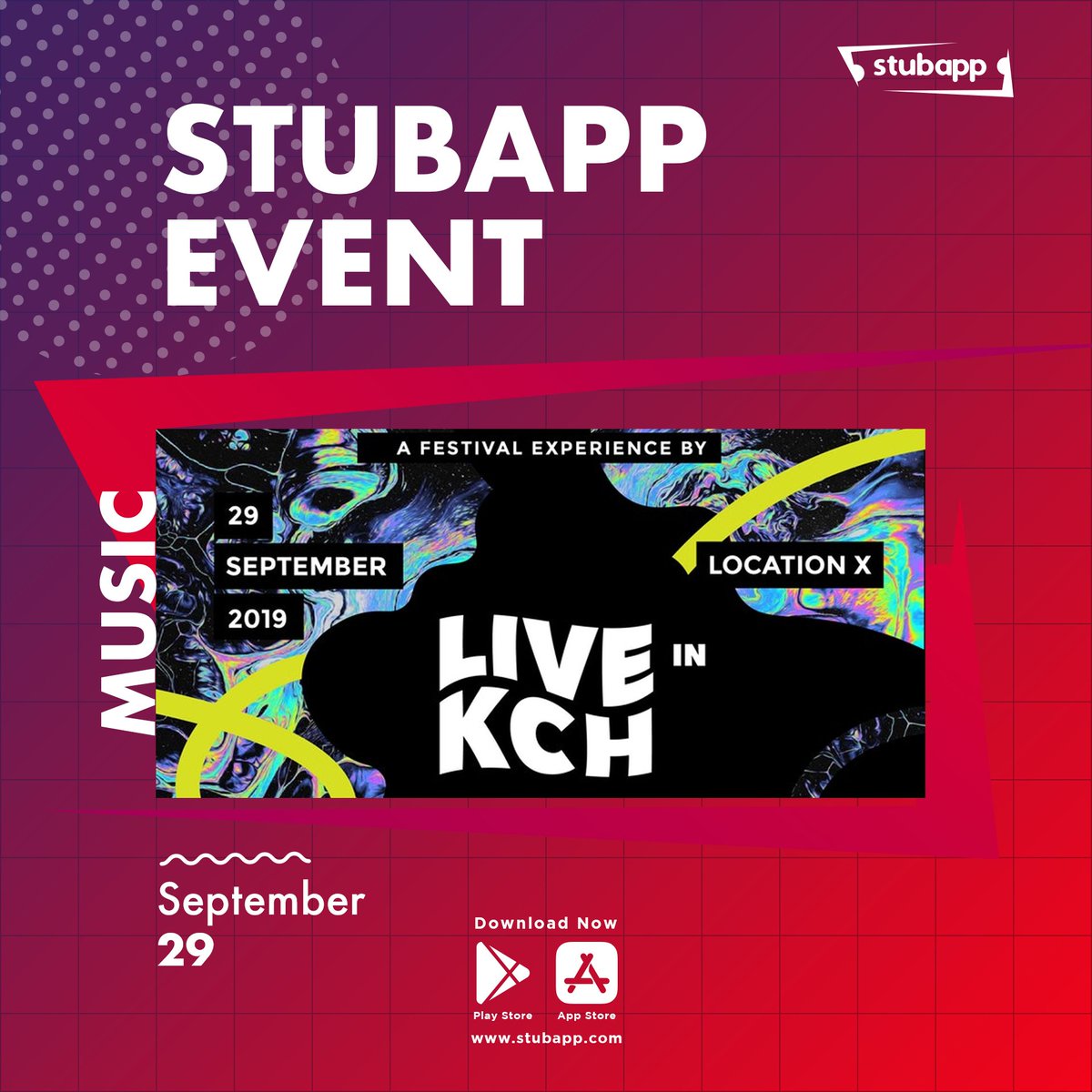 Stubapp's tweet photo. More
Live In KCH 2019 presents: 

Wormrot
Maddthelin
Second Combat
Bronco Buster
Epoch Vultures
Exhale My Ozone
Myopia
Path To Survive
WildHorse

Grab your tickets via Stubapp now! 

Website
https://t.co/Ih4pIlpsTg  

#stubapp #stubappmusic #liveinkch https://t.co/91FSrtWmMP