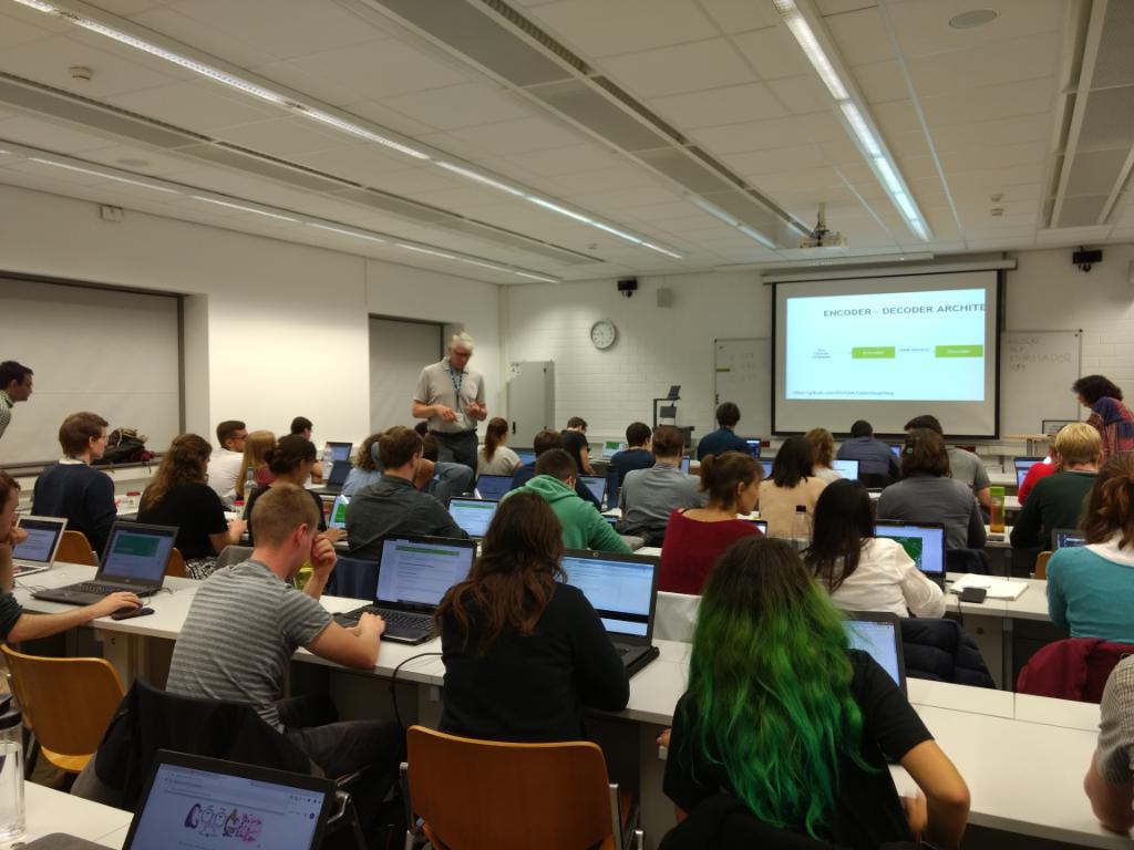 NVIDIAEU's tweet photo. Full house at #NVDLI #NLP workshop at @UniCologne Summer School #dl4lass. Start your learning journey today - check out our online courses: https://t.co/7SDm2n9jJK #elearning @spinfocl https://t.co/QYXE4ESYPO