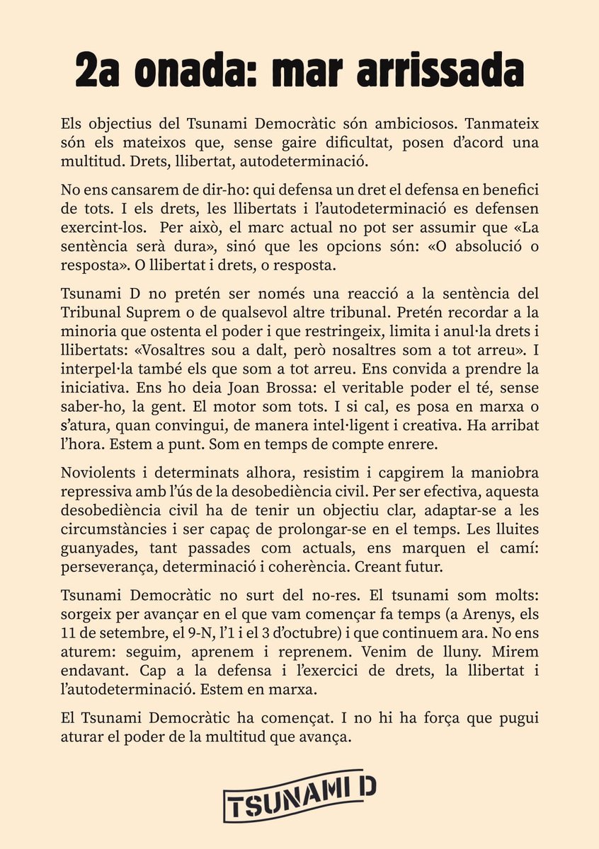 Tsunami Democràtic tweet media