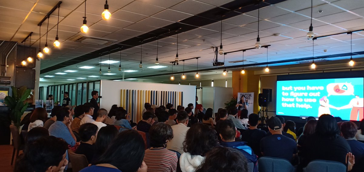 JPAbecillaPH's tweet photo. Currently attending the Tropical Futures Forum at The Company CEBU where a group of creatives and designers have gathered to hear speakers from Singapore, Tokyo, New York, Manila, and our very own Cebu artists.
#TroFuFo
#MillennialWriter
#CBSForever #CBSEngaged https://t.co/d6rrIaBHuN