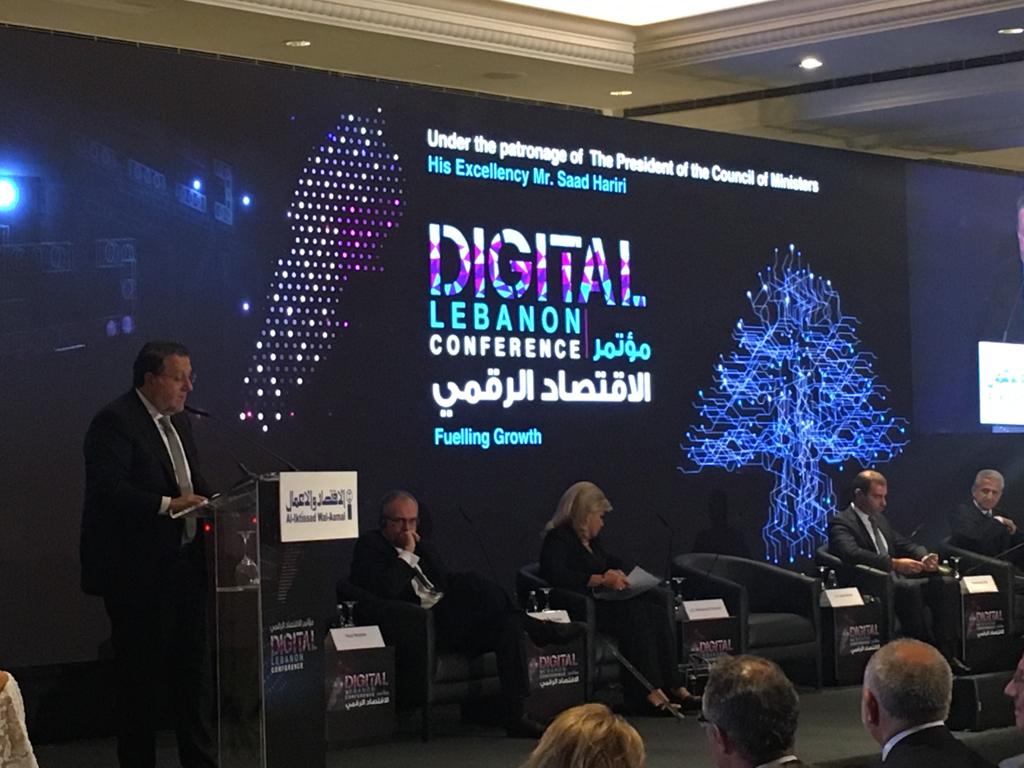 iktissad's tweet photo. H.E. @MohamedChoucair speaking at #digitallebanon is optimistic about the possibility of a #digitaltomorrow, we can do it as long as we all work together towards achieving this #transformation. https://t.co/rFhNOxQERG
