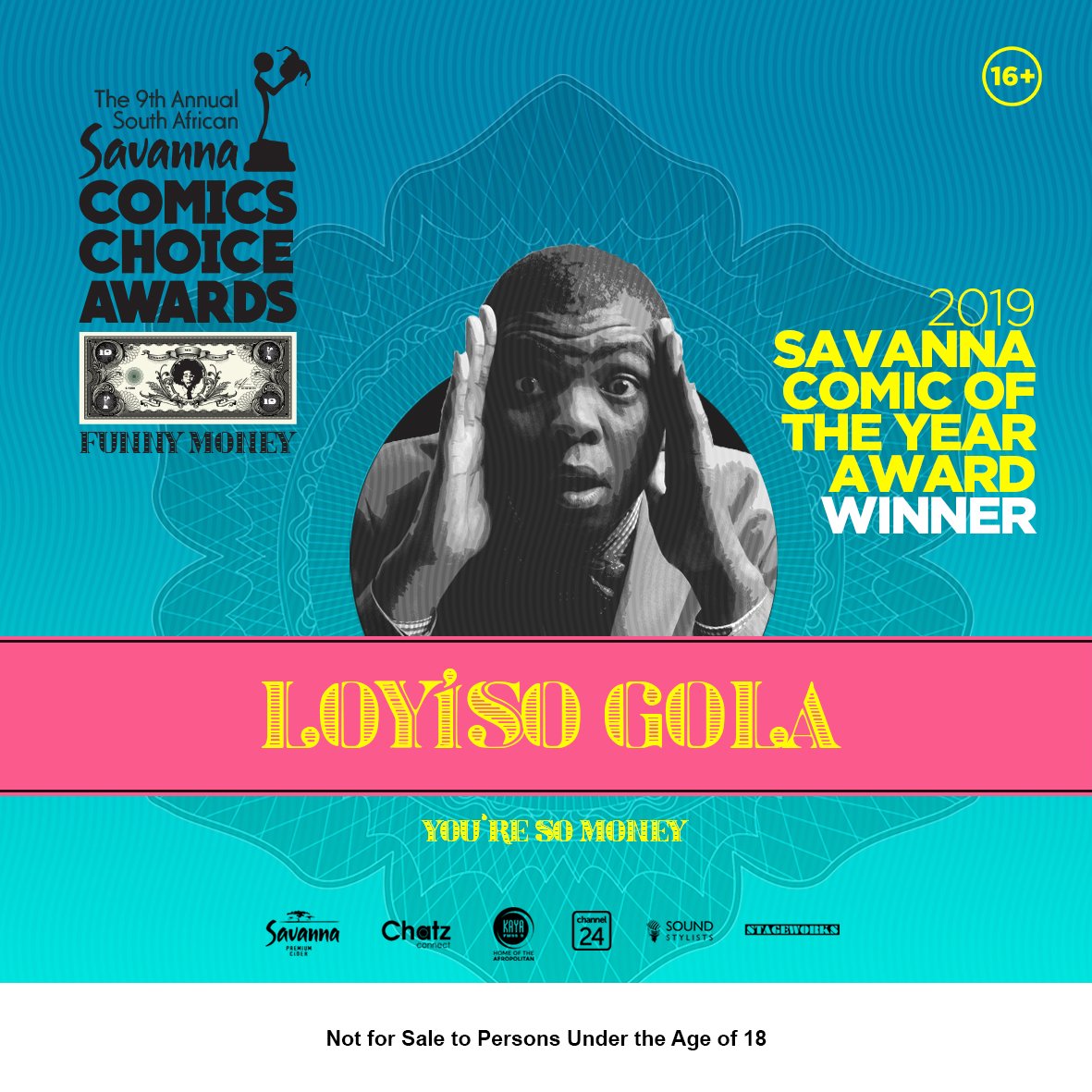 Comics_Choice's tweet photo. Aaaand the Savanna Comic Of The Year Award goes tooooo... @LoyisoGola!
.
@SavannaCider @chatzconnect @Kayafm95dot9 @Channel24
.
#SavannaCCA #CCA #FunnyMoney #Savanna #LetsChat #kayaFM #Comedy #Channel24 #SoundStylists https://t.co/H6UJAlnBQJ