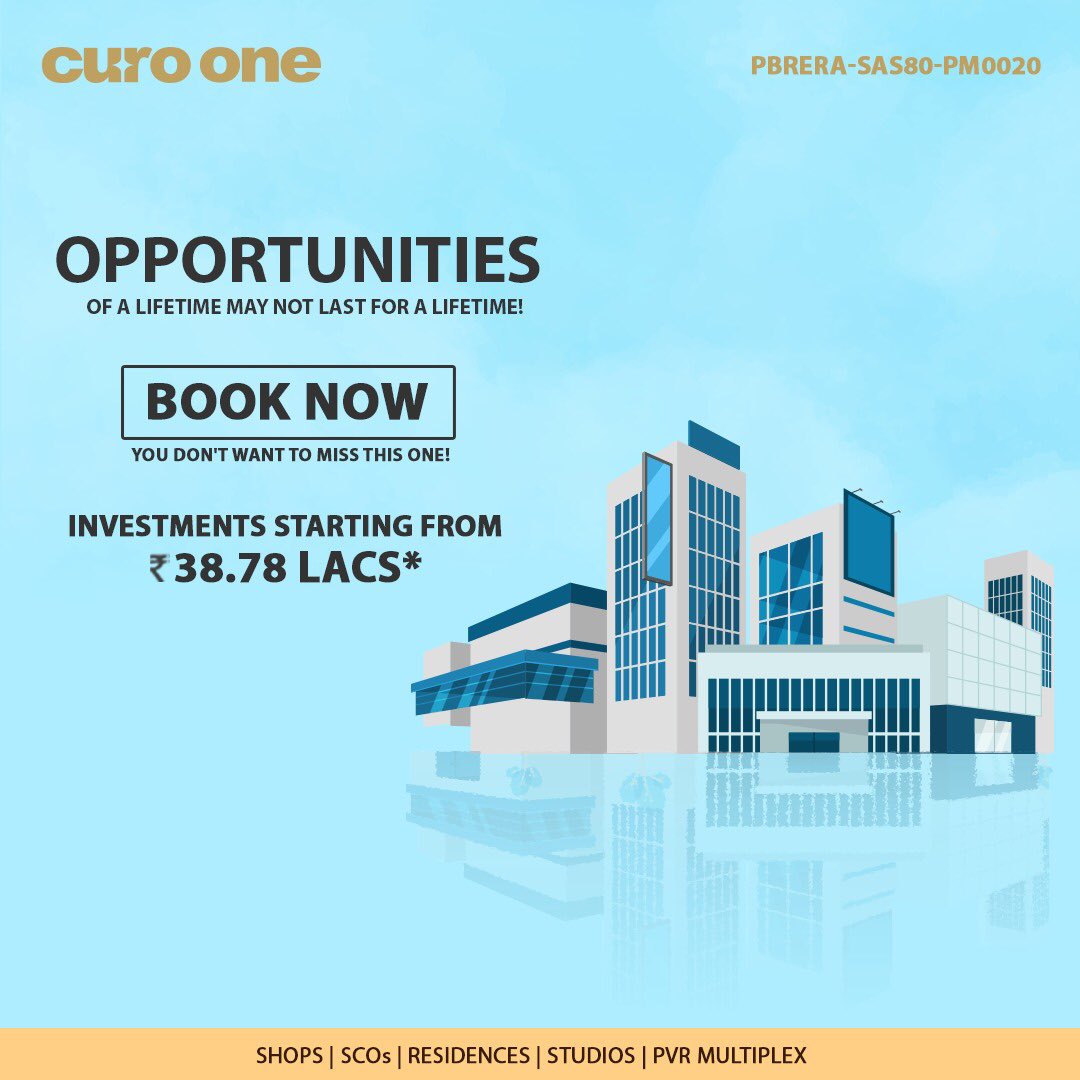curo_one's tweet photo. Hurry and book your shop now at Curo One to see your revenue multiply.

To book, click here https://t.co/mTLuP44B5B or call us at 01724925500.

#CuroOne #CuroIndia #Shops #Investment #RealEstate #Opportunity #BayShops #NewChandigarh https://t.co/uGzJ5lwfj2