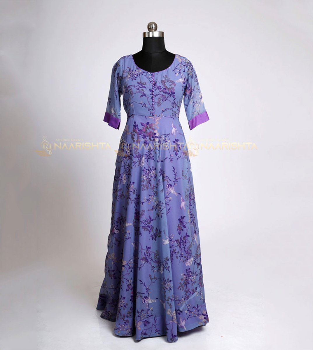 naarishta's tweet photo. It is time to look refreshingly radiant this winter #season in this greyish lavender #floral printed #georgette #maxidress specially designed for you at #Naarishta.

For more: https://t.co/BSx6qGGYMk

#floralprinted https://t.co/x1TXbLkZbR