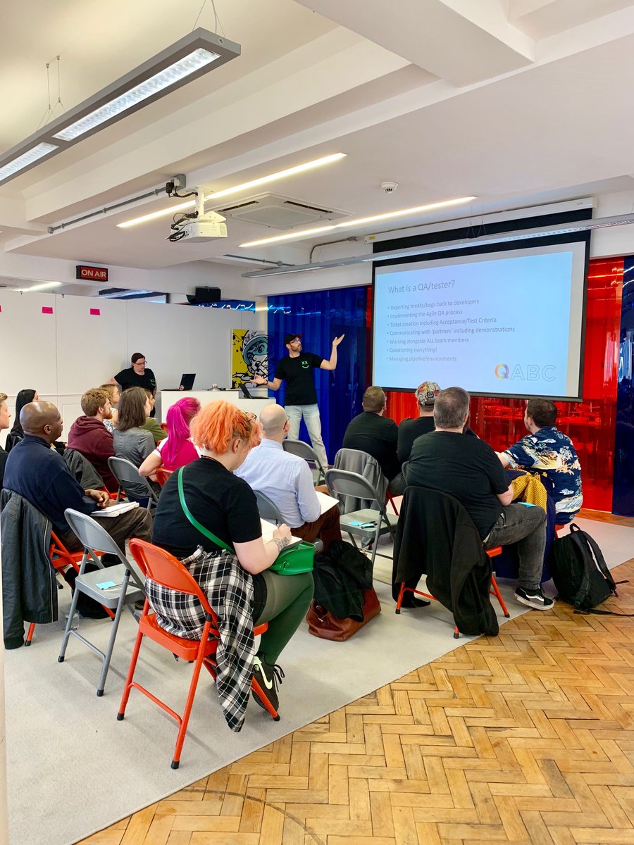 QABeginnersClub's tweet photo. Here are a few photo's from our first @club_qa Introduction event at @computerlovers with Tracey Kerr and @Bigpapasmurf. Glad everyone had a great time and hope everything talked about was useful. #qabc #qabeginnersclub #codecomputerlove #computerlovers #testing #qa #agileqa https://t.co/krNTnL06N5