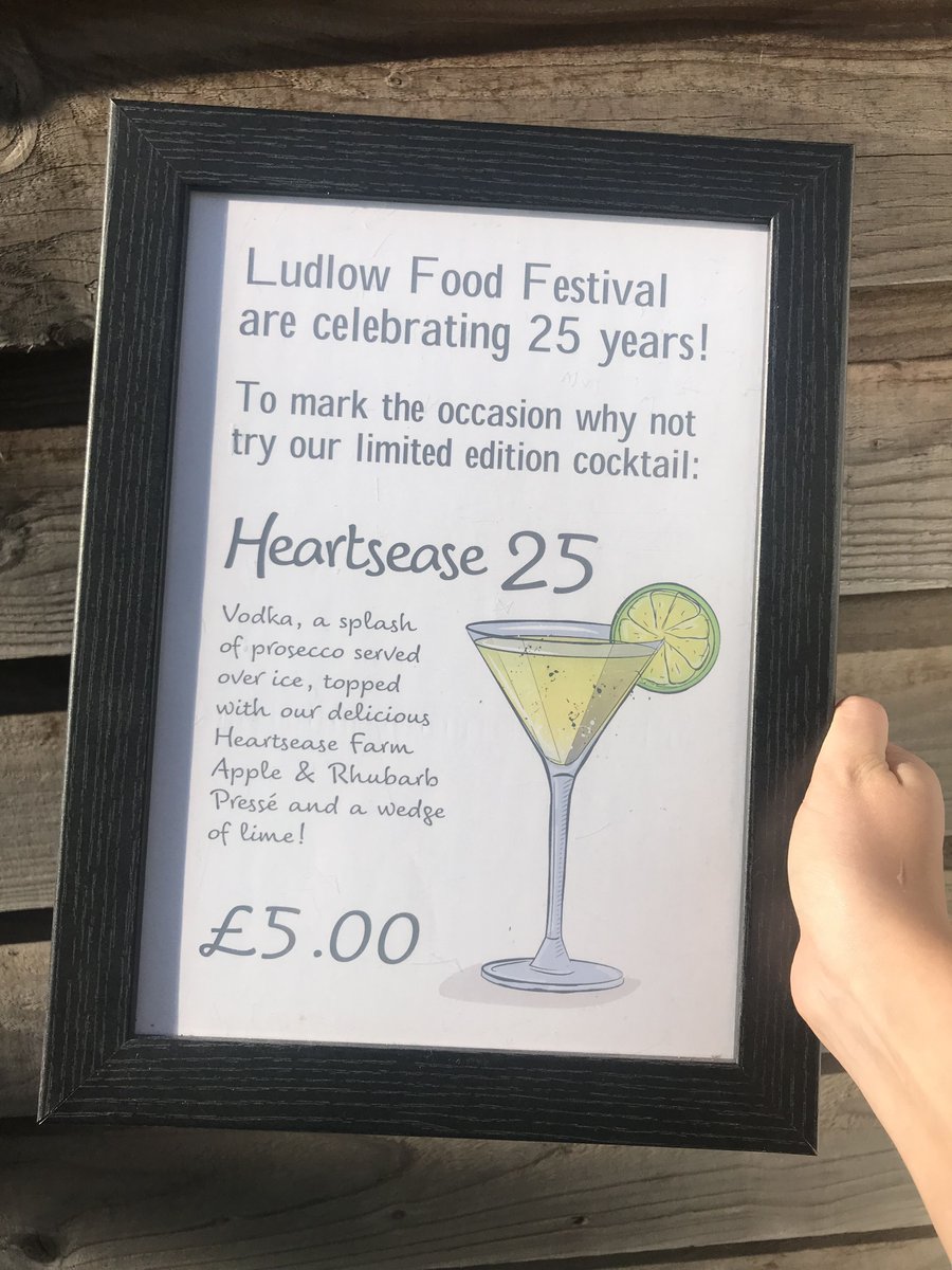 This year see’s the 25th Anniversary of <a href="/Ludlowfoodfest/">Ludlow Food Festival</a> &amp; we are so proud to have been a part of the fantastic journey since the very start! Our products have changed and evolved over the years along with the show! To mark the occasion join us for a 'Heartsease 25' cocktail! 🍸