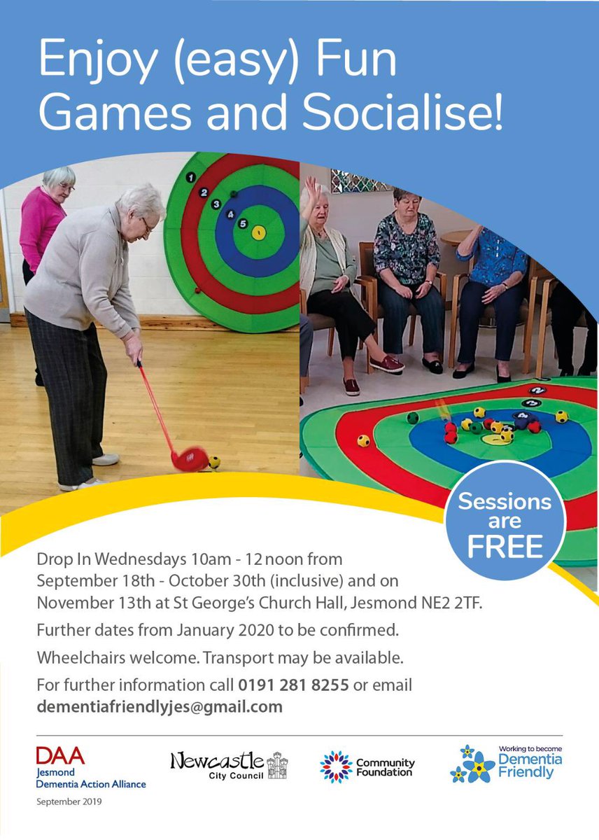JesmondDAA's tweet photo. JDAA activities this Autumn, both free and fun - just come along when you can. https://t.co/QLpYWU7TfF