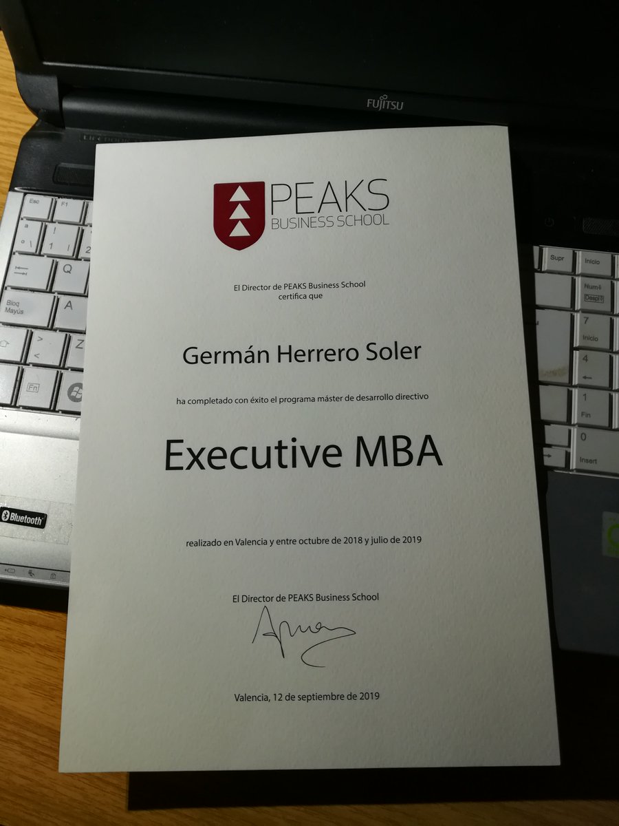germanherrero_s's tweet photo. Objetivo cumplido de la mano de la mejor escuela de negocios @peaksbusiness . Seguimos aprendiendo. #ExMBA https://t.co/sOrDVFnbPS