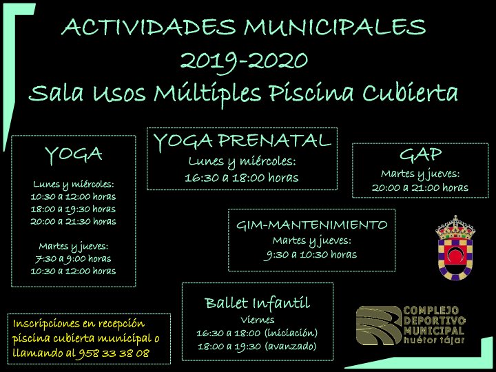 Actividades Municipales Temporada 2019-20