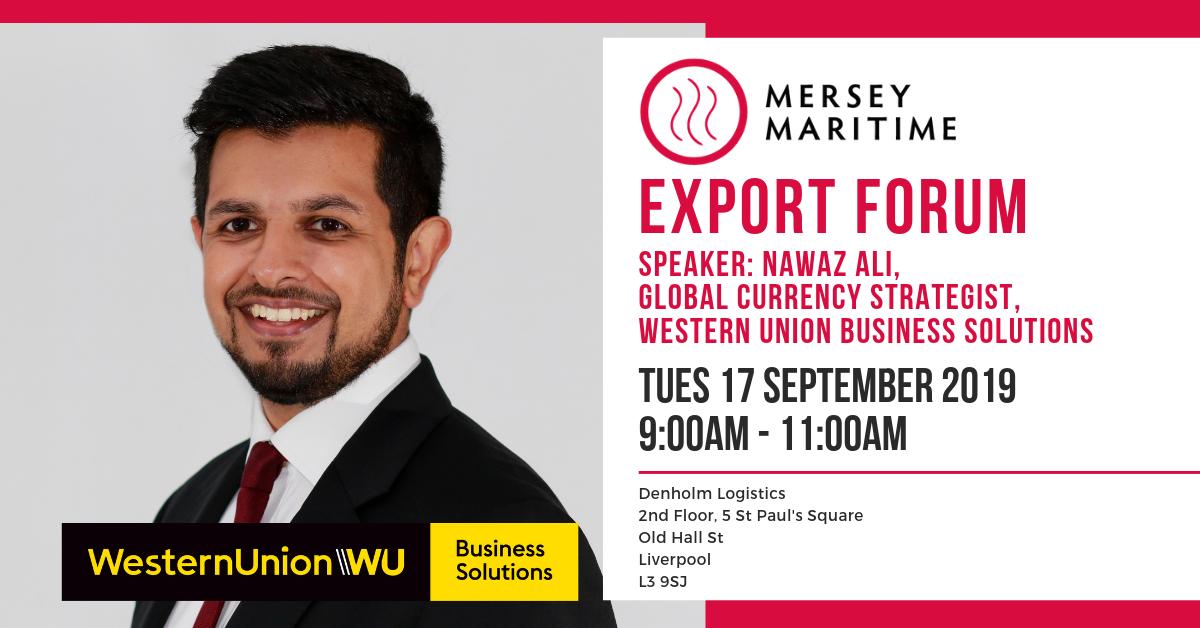 Mersey_Maritime's tweet photo. Nawaz Ali of @WUBusiness will present at our Transatlantic Trade #ExportForum. He has vast experience in analysing and interpreting global economic &amp; political developments, and forecasting their impact on exchange rates &amp; business strategy. Register here: https://t.co/cen9c3a0HX https://t.co/byO4Ae6XGi