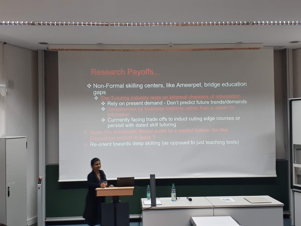 Great start of second day of #datapower2019 with Nimmi Rangaswamy! Fascinating insights on tutoring industry of IT skills in Amerpeet in context of engineering education in India