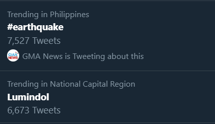 3 minutes after the #earthquake and we already have around (and probably more than) 7,527 tweets. Mamamatay talaga tayo nito.