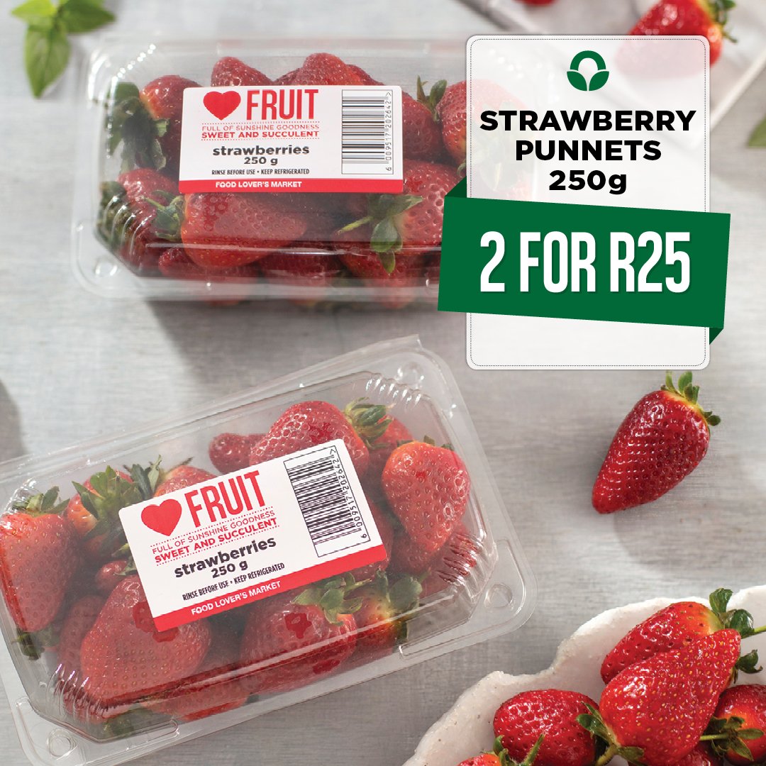 🔥 Get fired up with these unbeatable deals from <a href="/FoodLoversMkt/">Food Lover's Market</a> ! 🔥
<a href="/janbraai/">Jan Braai</a> Famous Boerewors - R89.99/kg
Braai-ready spatchcock chickens - R50 each
2 x Blueberries tubs - R25
2 x Strawberries punnets - R25.

<a href="/janbraai/">Jan Braai</a> - New and Exclusive to <a href="/FoodLoversMkt/">Food Lover's Market</a>
Valid from 16-22.