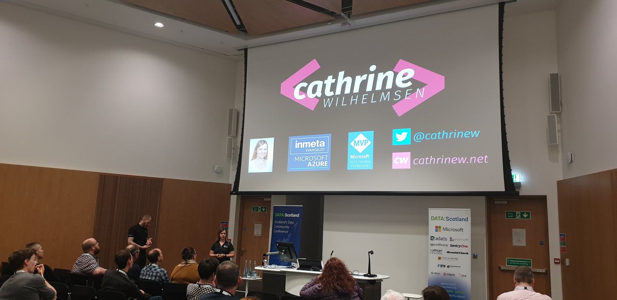 TechieLass's tweet image. Looking forward to hearing @cathrinew and @arcticdba 😁 #datascotland #kneedeepintech #sqlfamily #azurefamily