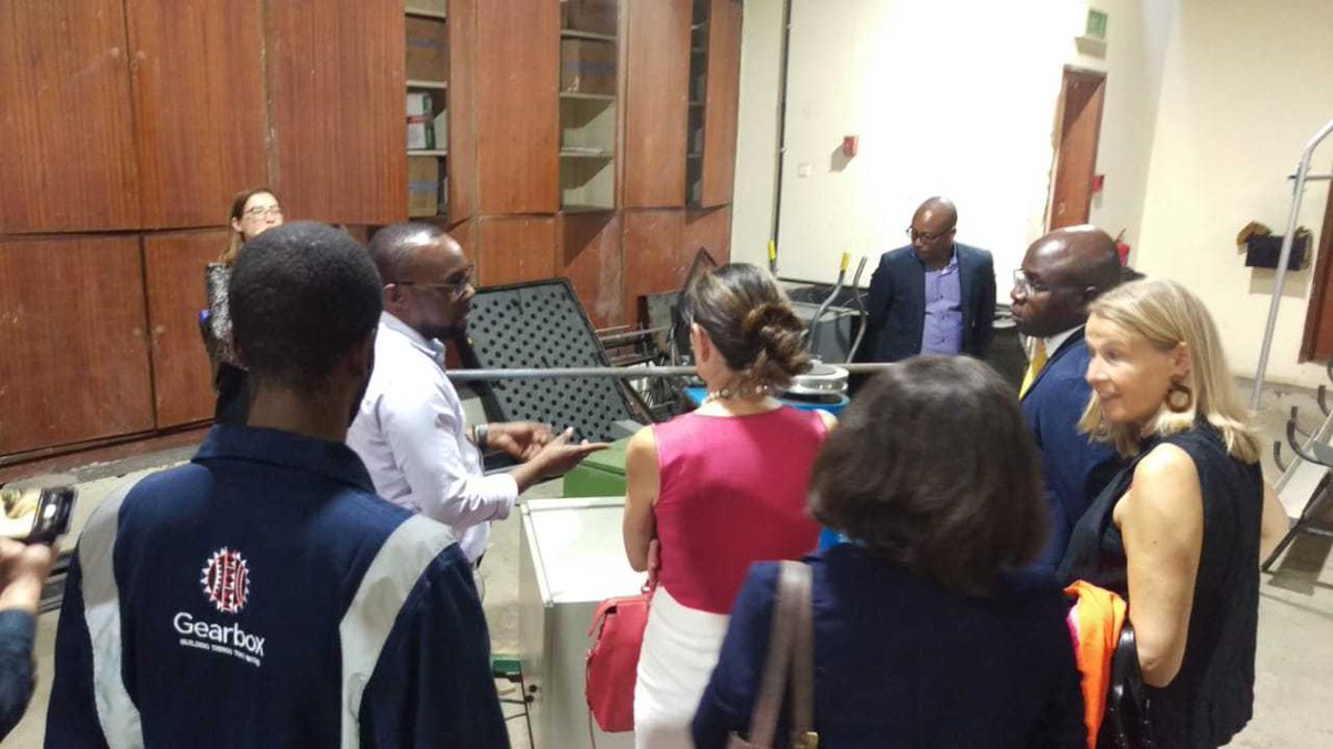 GearboxKE's tweet photo. We hosted the EU Ambassador @EuMordue and @EU_Commission directors @SandraKramerEU and @MariaCrisRusso after the launch of EU-AU innovation partnership.They spent time interacting with makers in the space and learnt about our locally built CNC machines #EUinKenya #AEIP4Innovation https://t.co/6wjYfgaAhx