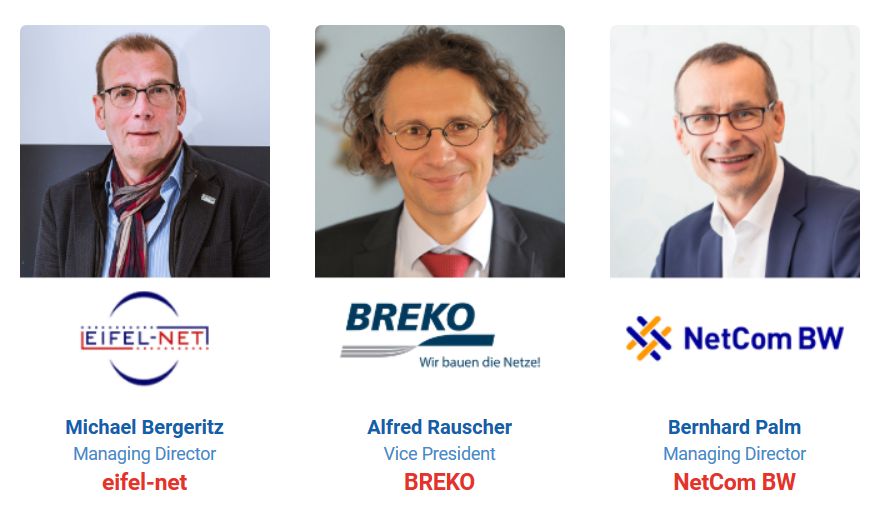 BREKOverband's tweet photo. Am 19. & 20. November findet in Frankfurt/Main der hochkarätige TK-Kongress #GermanyConnected statt.
Der BREKO ist natürlich mit dabei und wird durch Vizepräsident Alfred Rauscher (R-KOM) und die Vorstände Bernhard Palm (@NetComBW) & Michael Bergeritz (eifel-net) vertreten. https://t.co/N0g0xtfdzG