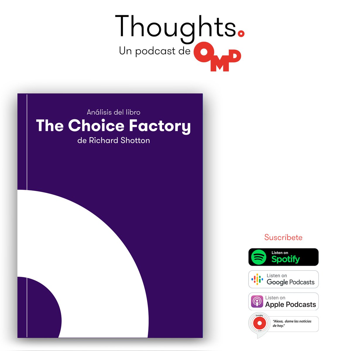 "The Choice Factory" nos enseña cómo determinados hábitos condicionan nuestras decisiones.
Escucha el nuevo episodio y suscríbete: 👇
tiny.cc/OMDIVOOXMaria
tiny.cc/OMDSpotifyMaria
tiny.cc/OMDApplePodcas…
tiny.cc/OMDGooglePodca…