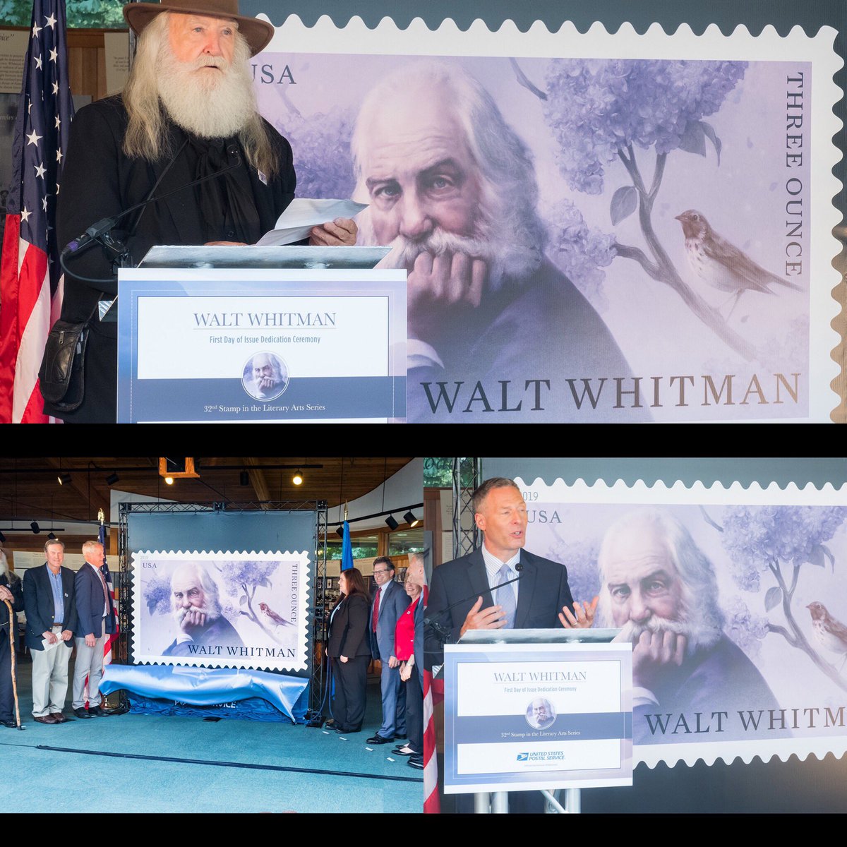 From the first day issue ceremony for #WaltWhitmanStamps