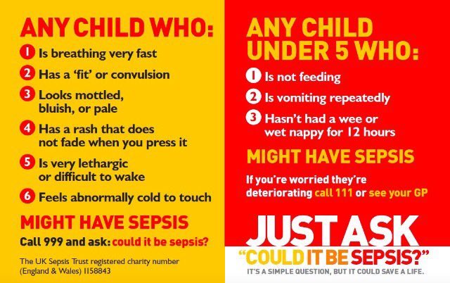NHSMillion's tweet photo. Today is #WorldSepsisDay 

If you do one thing today, please make sure you are familiar with the signs of sepsis and RT so others can too

It might just save the life of someone you love https://t.co/pgLSxZOomZ