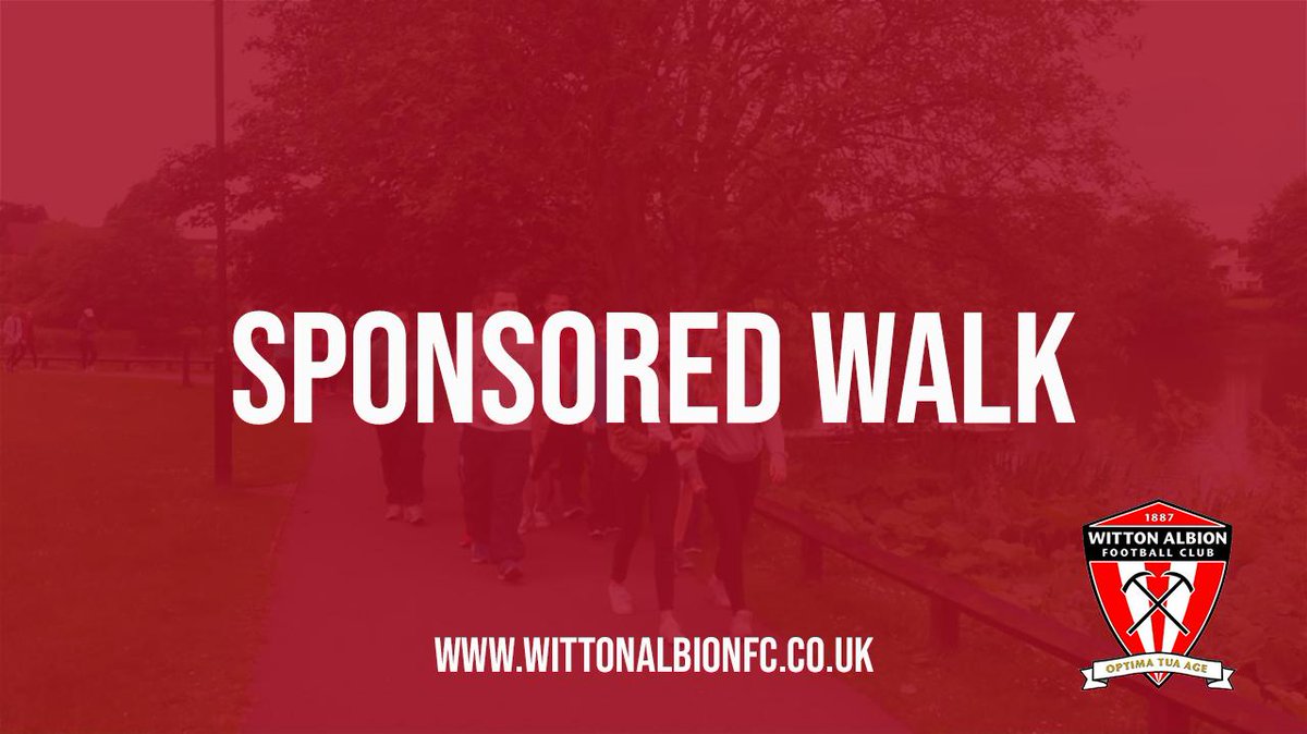 SPONSORED WALK 👣

➡️ The Tunnel Top, Dutton
⬅️ Wincham Park
📅 Sat 14 Sept
💷 Fundraising for The Petty Pool Trust &amp; Wincham Park Charity Fund

#WittonAlbion #Northwich #community #charity

Read more 👉 wittonalbionfc.co.uk/news/sponsored…