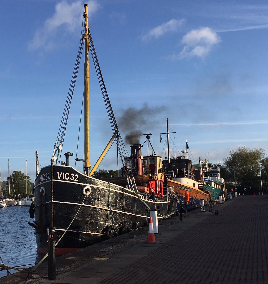 russellthomson8's tweet photo. 'Busy with the big boats' at Seaport Marina #CityofInverness #CaledonianCanal @scottishcanals Welcome #Vic32 and #GlenMassan to your autumn cruising grounds! https://t.co/pg0bIJLaN1