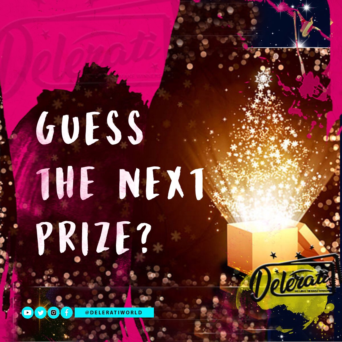 Deleratiworld's tweet photo. Guess the next Prize Competition Draw Correctly to have a Bonus Entry into the draw! Donโt forget please share and tag with your friends to give us support and to also show us your giving back too. โค๏ธ #deleratithegiftofgivingback #guess #nextprize https://t.co/WlDMLUFpjn
