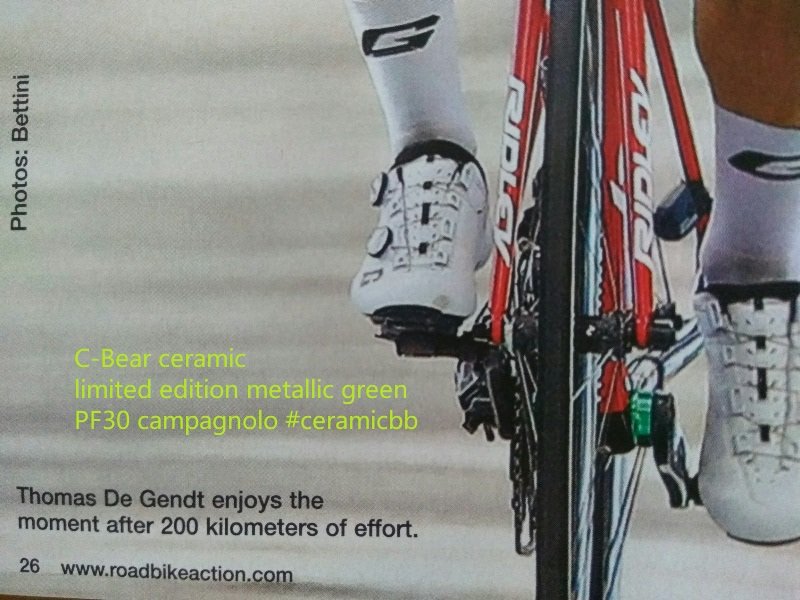 cbearcycling's tweet image. The iconic moments at Le Tour de France 2019
@Lotto_Soudal @DeGendtThomas @CalebEwan 
C-bear limited edition metallic green #PF30 Campagnolo #ceramicbb @roadbikeaction  📸 bettini  #procycling #letour #procyclist #bottombracket #ridley #captainofcycling