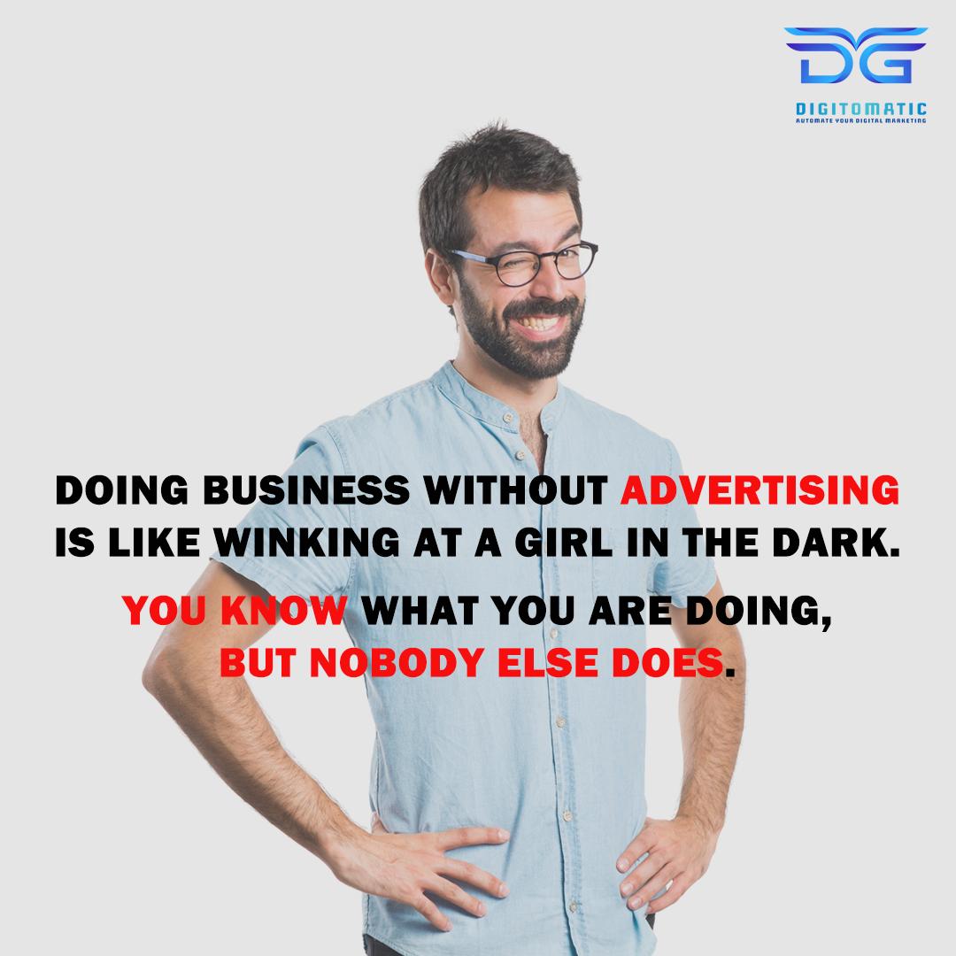 digitomatic's tweet image. Is your business reaching to its target audiences? Or else you are also doing the same as this quote? 😂
For more details visit digitomatic.com