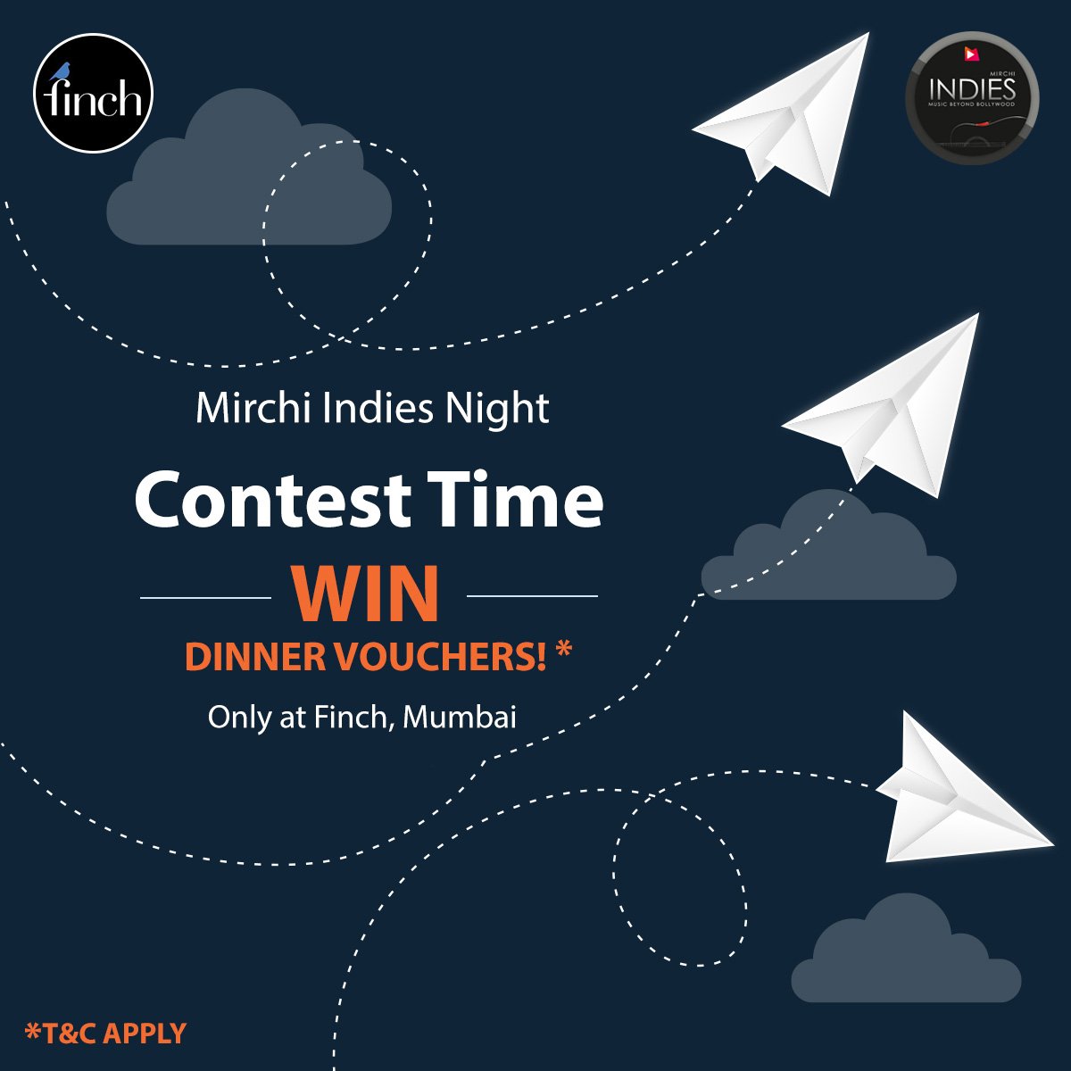 MirchiIndies's tweet photo. #ContestAlert on @MirchiIndies!!!
What was @singer_shaan's first Independent album? Tell us to WIN couple F&amp;B vouchers from @thefinchmumbai &amp; enjoy with your date at #MirchiIndiesNight this Sunday 8pm onwards!
.
#MirchiIndies #MirchiPlay #Weekend #Contest #ContestGiveAway https://t.co/gR6Ou7AajN