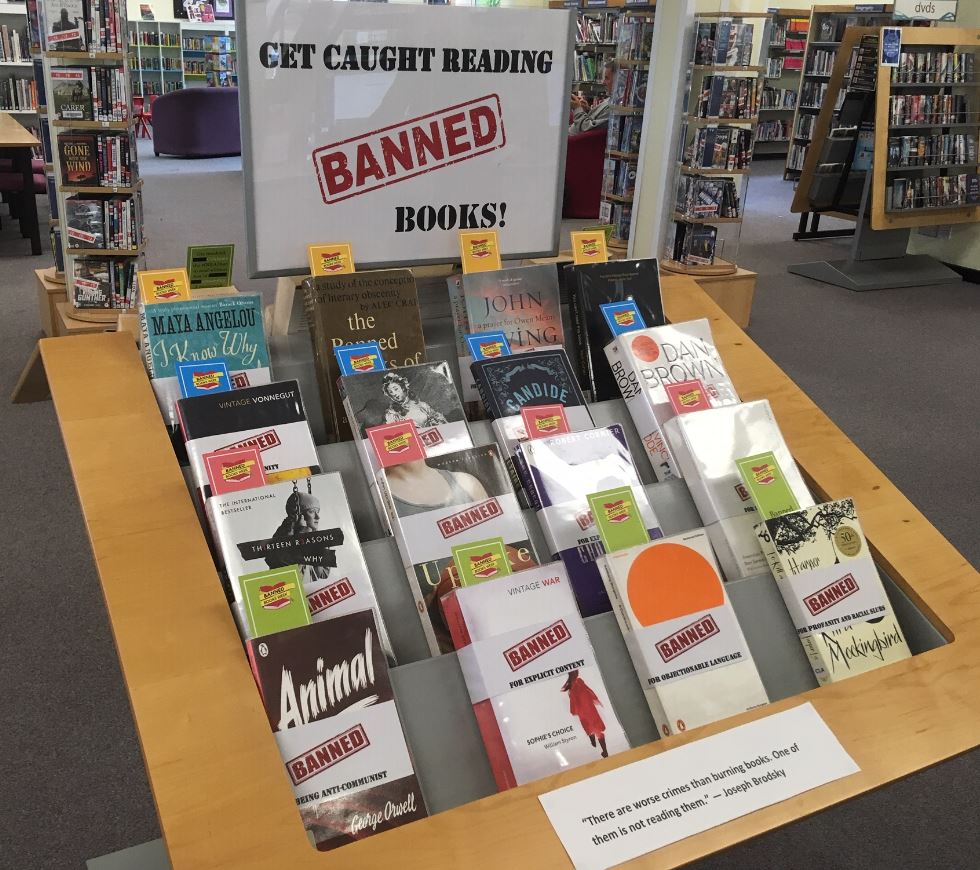 WSCCLibraries's tweet photo. "There are worse crimes than burning books. One of them is not reading them." Joseph Brodsky

Get caught reading #BannedBooks and celebrate @BannedBooksWeekUK, an annual celebration of freedom to read. Here are some recommendations: https://t.co/rdYRthBdt3 #BognorRegisLibrary https://t.co/8ZZN5cWfwP
