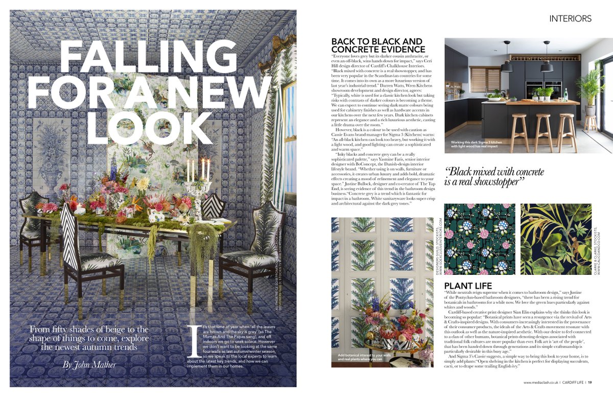 You'll be falling for these new autumn interior looks as recommenced by our #Cardiff experts 

🍃 bit.ly/2lUb0DB

<a href="/l_m_interiors/">Louise Misell Interiors</a> 
<a href="/brokenhare/">Gael Terrazas A</a> 
<a href="/Natuzzi/">Natuzzi</a> 
<a href="/TheTapEndDesign/">The Tap End</a> 
<a href="/quality_carpets/">QualityCarpetsDirect</a> 
<a href="/melissaselmin/">Mel | Stylist As Seen In Vogue</a> 
<a href="/WrenKitchens/">Wren Kitchens & Bedrooms</a> 
<a href="/Sigma3Kitchens/">Sigma 3 Kitchens</a> 
<a href="/SianElinDesign/">Sian Elin</a> 
<a href="/chalkhouseint/">Chalkhouse Interiors</a>