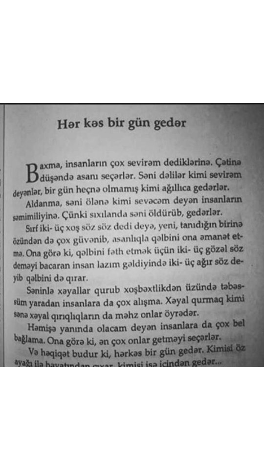 Hər kəs bir gün gedər...