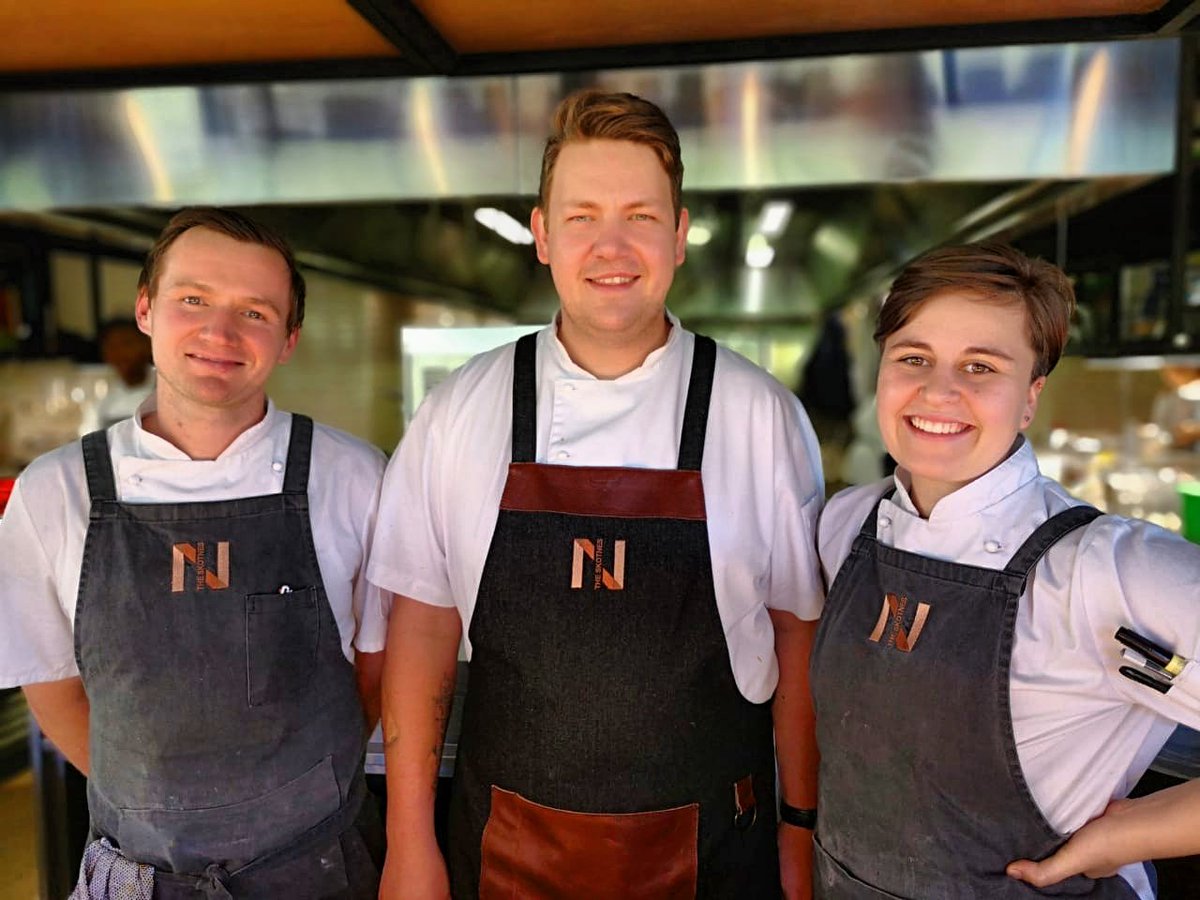 MintedG's tweet photo. Happy Friday from our pinny's to you! Worn by the team at @theskotnes_at_norvalfoundation, these absolutely divine aprons have been crafted using the finest quality bull denim
#madebymintedginger #mintedgingerwear #capetowncouture #wheretoeatincapetown #gourmetgear https://t.co/nBHcVtTfGK