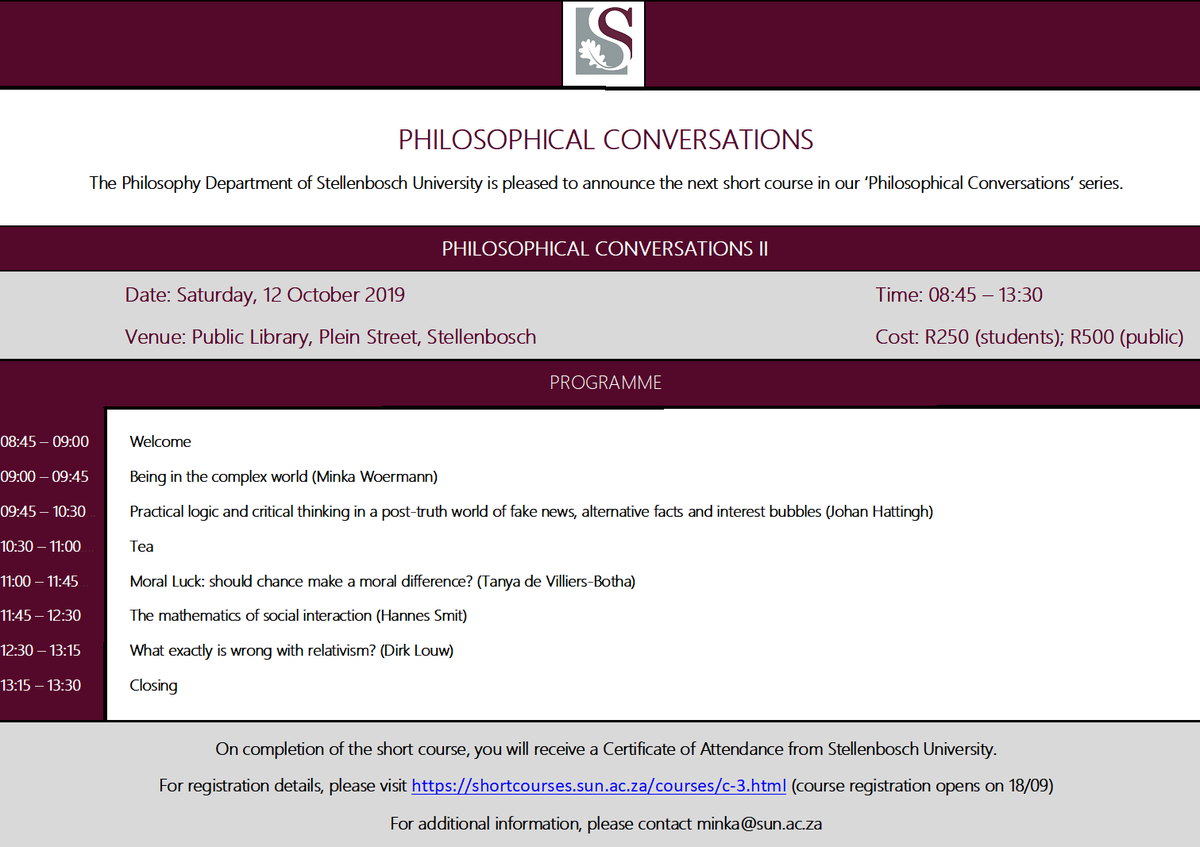 PhilosMaties's tweet photo. Sign up for the next short course in our 'Philosophical Conversations' series! https://t.co/jk7QCbNLQp