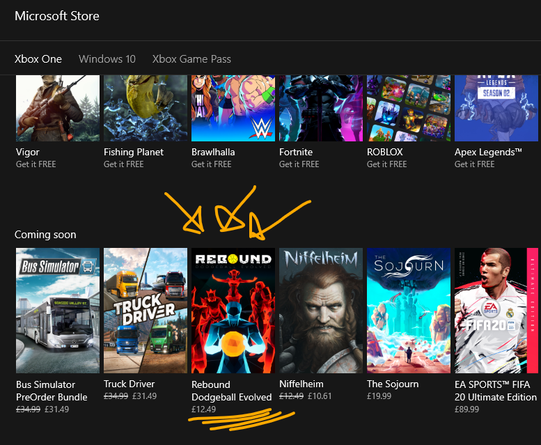 Reboundthegame's tweet photo. Can't believe it's one week until Rebound is out. Really cool to see us on the front of the @Xbox @ID_Xbox store. https://t.co/WCrSTmORDS