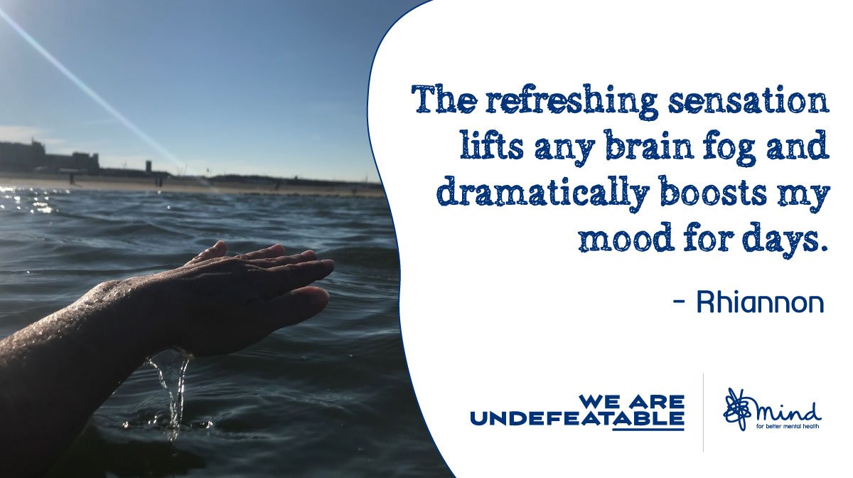 "That intensely cold water is exhilarating. My Sunday morning swim gives my mood a huge boost and I leave the sea buzzing – as well as numb." #WeAreUndefeatable

Rhiannon explains how sea swimming in winter has helped her depression and PTSD > bit.ly/2LrIBz6