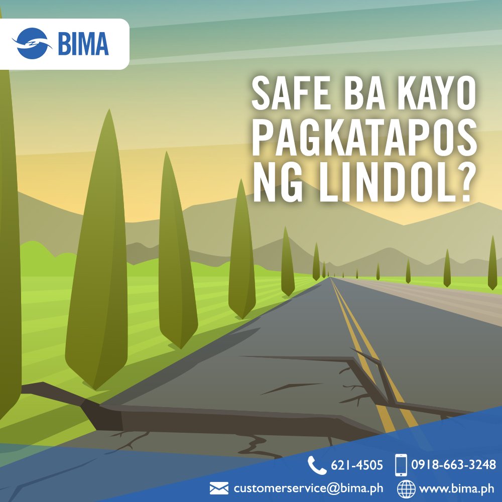 bimaphilippines's tweet photo. Earthquake on Friday the 13th? We hope everybody is safe today.

BIMA Life covers death or disablement caused by earthquakes.

Send us a message to learn more. https://t.co/EVrPdUy6oG